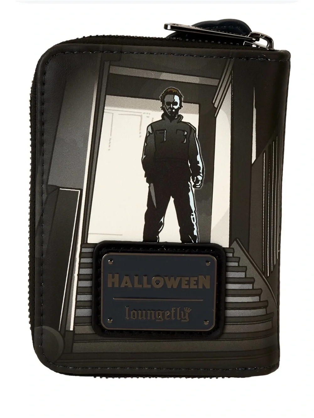 Halloween Michael Myers Loungefly Zip Wallet - Black & Orange